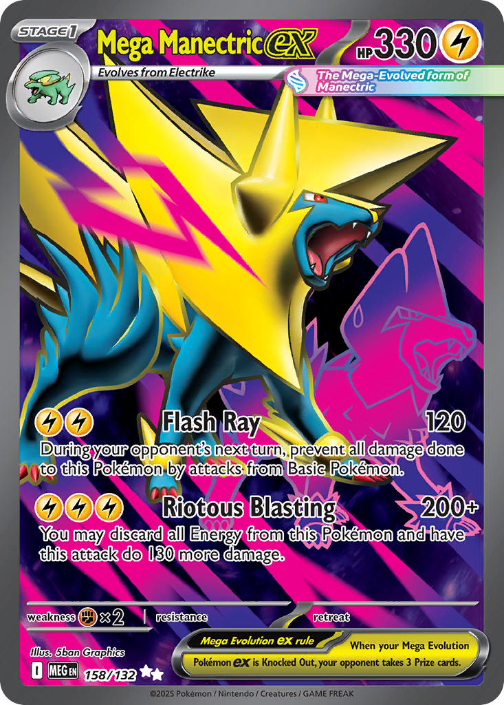 (#158/132) Mega Manectric ex - Holo [Mega Evolution]