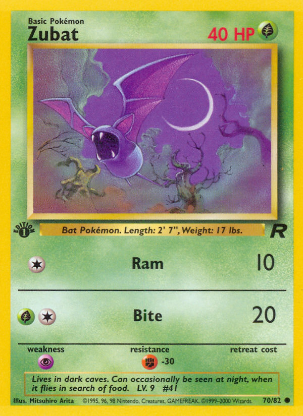 (#70/82) Zubat - 1st Edition [Team Rocket]