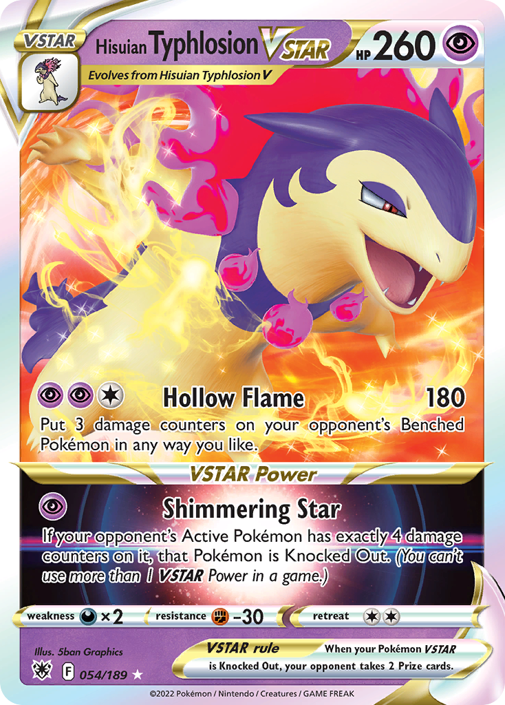 (#054/189) Hisuian Typhlosion VSTAR - Holo [Astral Radiance]