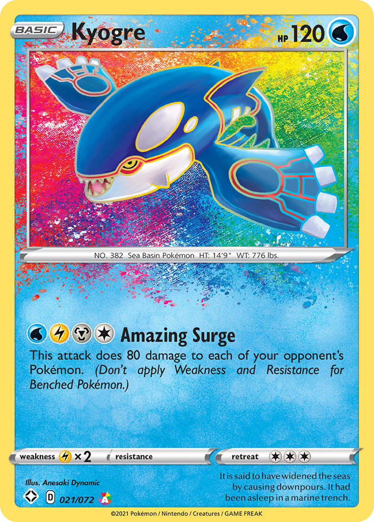 (#021/072) Kyogre - Holo [Shining Fates]