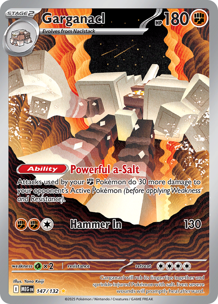 (#147/132) Garganacl - Holo [Mega Evolution]