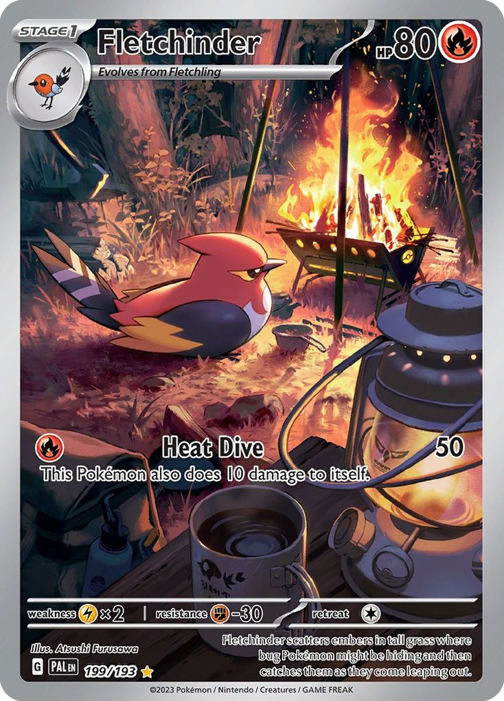 (#199/193) Fletchinder - Holo [Paldea Evolved]