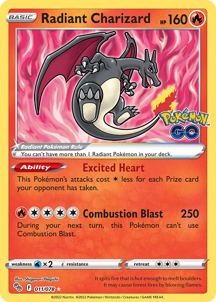 (#011/078) Radiant Charizard - Holo [Pokemon GO]