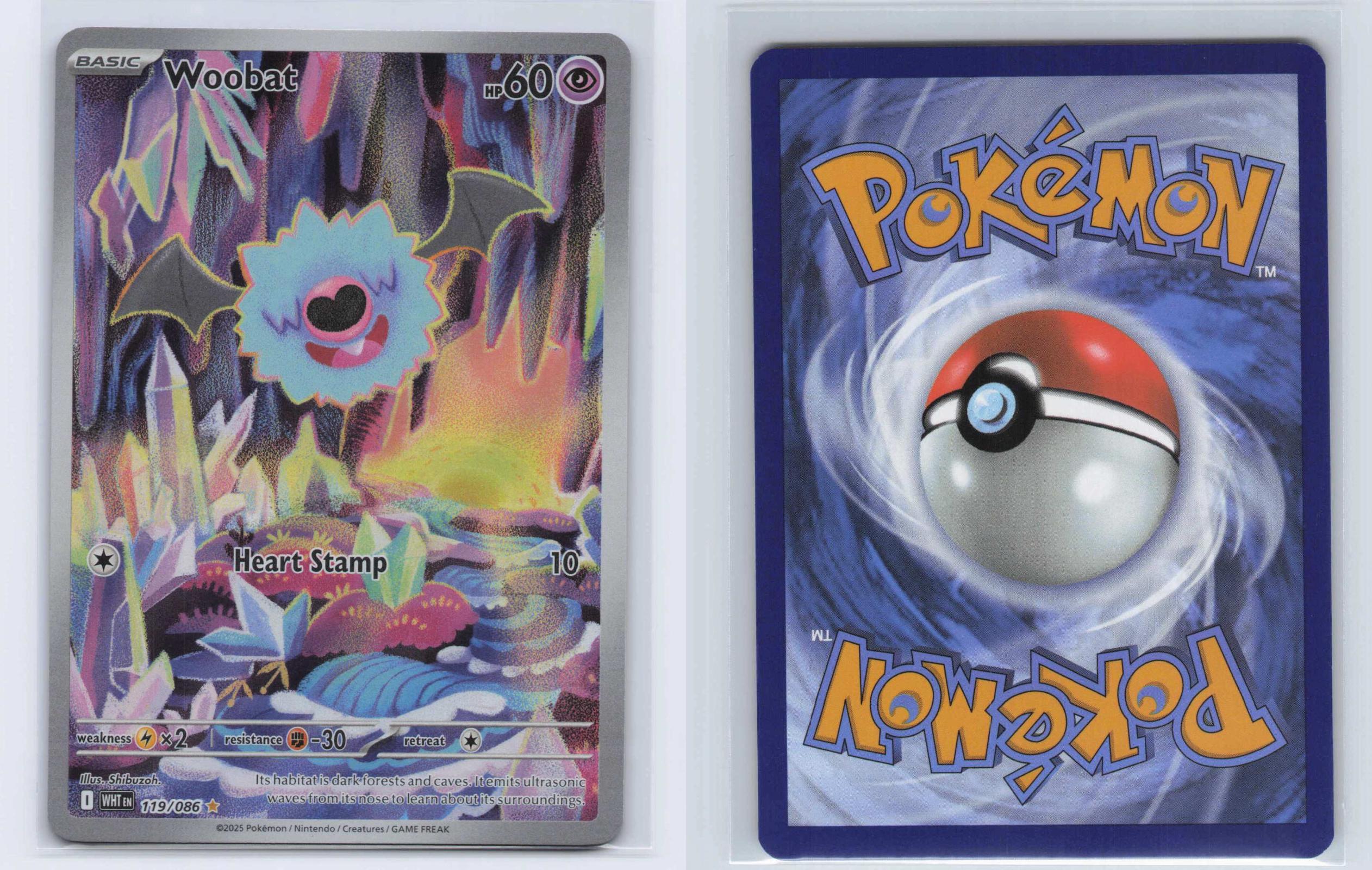 (#119/086) Woobat - Holo [White Flare]