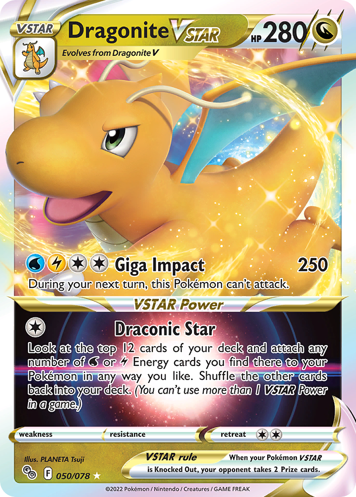 (#050/078) Dragonite VSTAR - Holo [Pokemon GO]