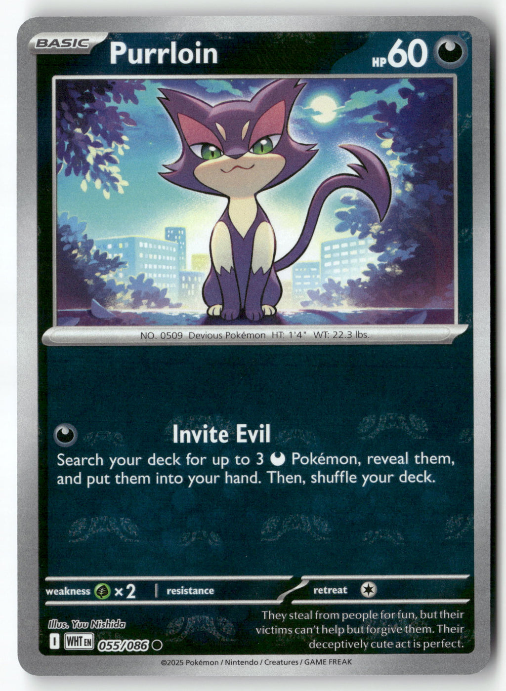 (#055/086) Purrloin (Master Ball Pattern) [SV: White Flare]
