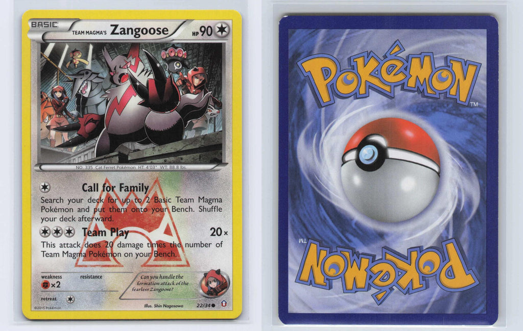 (#22/34) Team Magma's Zangoose - Normal [Double Crisis]