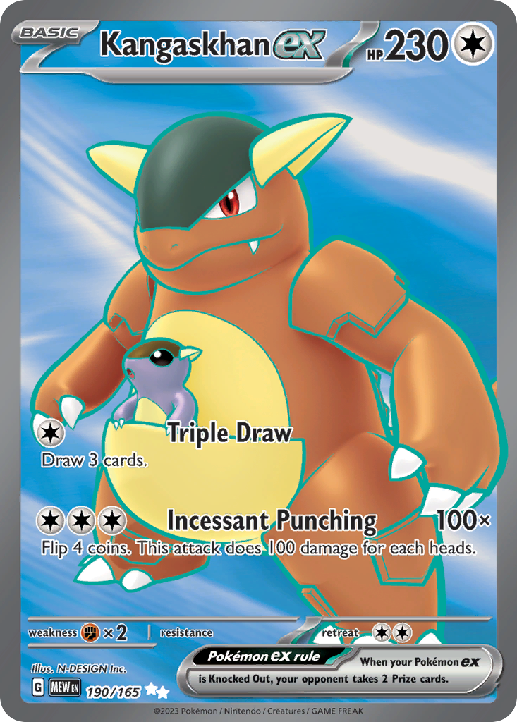 (#190/165) Kangaskhan ex - Holo [151]