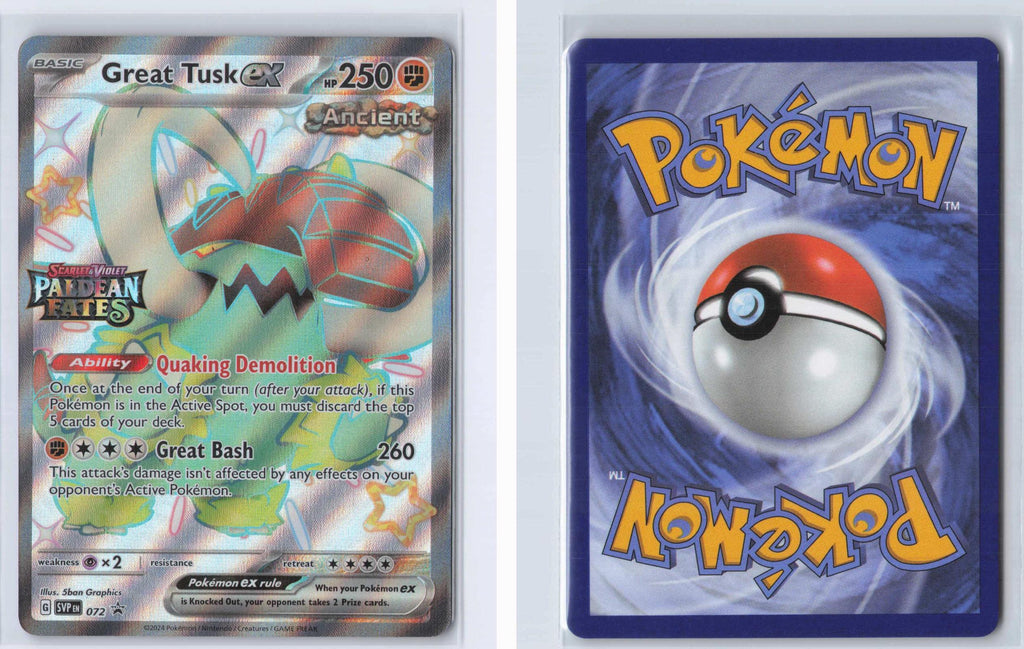 (#072) Great Tusk ex (Paldean Fates Stamped) - Holo [Miscellaneous Cards & Products]