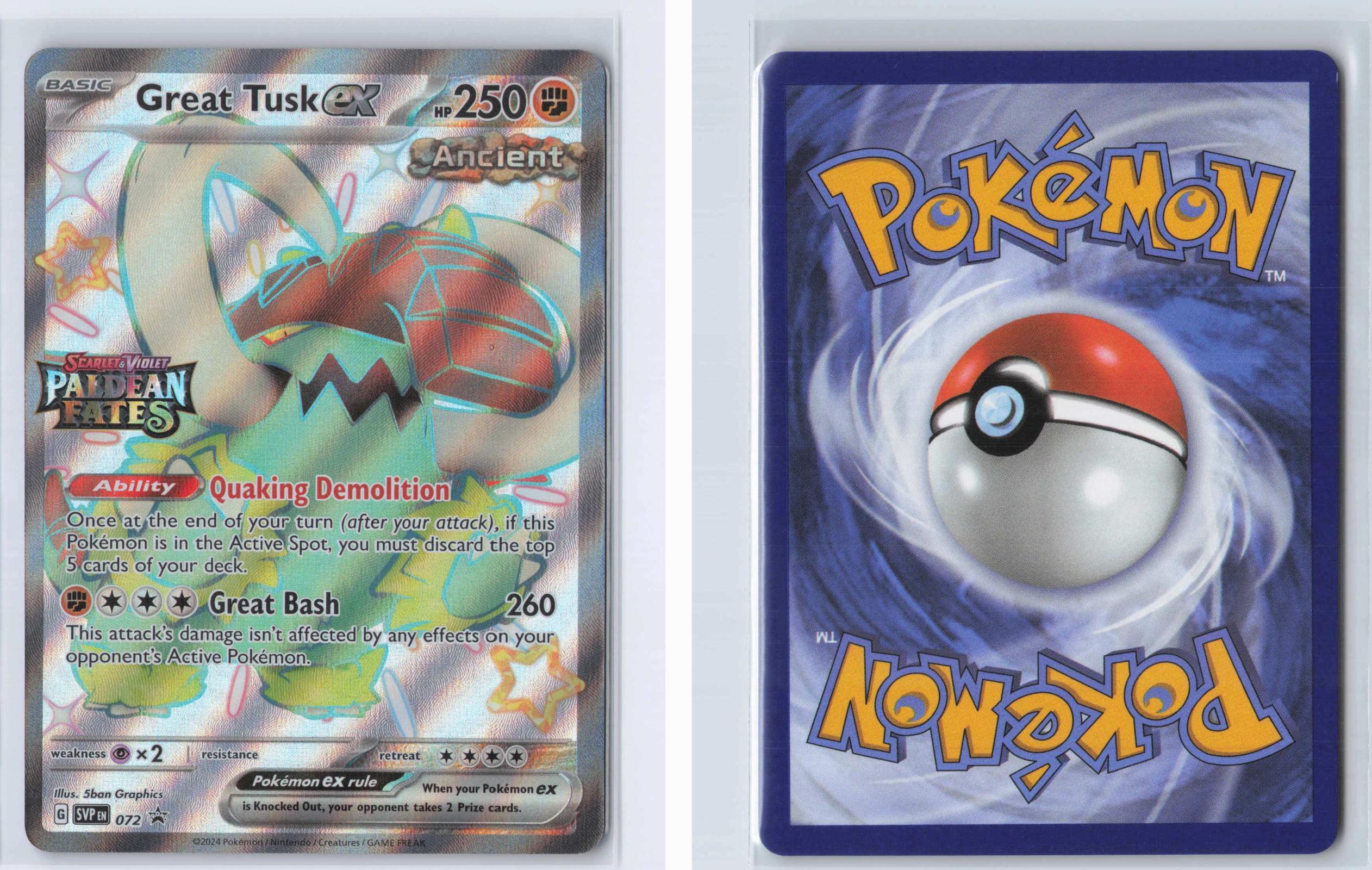 (#072) Great Tusk ex (Paldean Fates Stamped) - Holo [Miscellaneous Cards & Products]