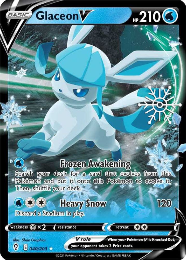 (#040/203) Glaceon V (Holiday Calendar) - Holo [Miscellaneous Cards & Products]