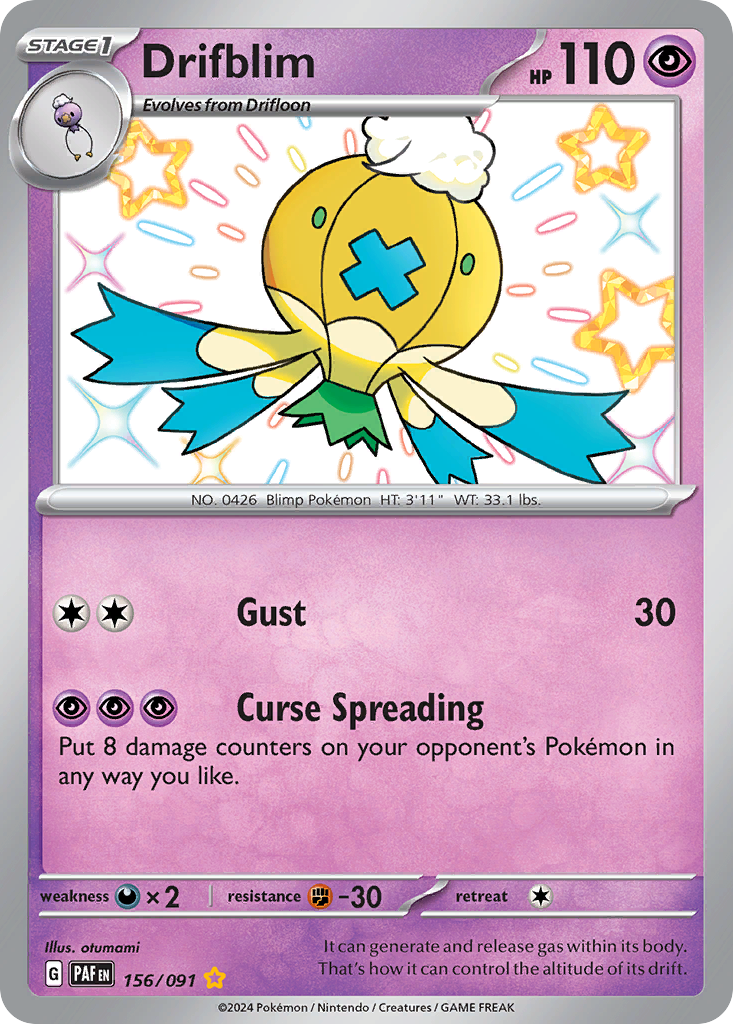 (#156/091) Drifblim - Holo [Paldean Fates]