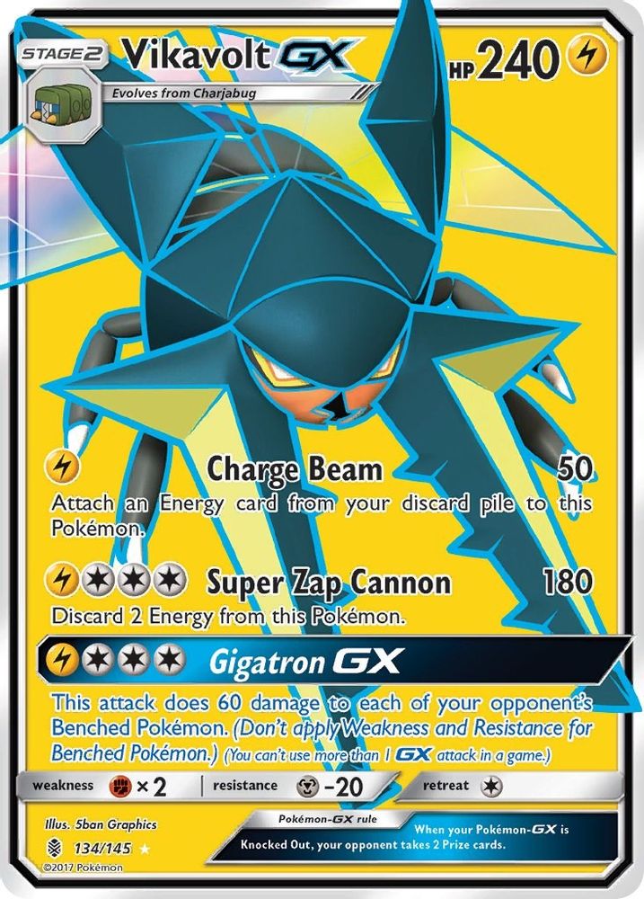 (#134/145) Vikavolt GX (Full Art) - Holo [Guardians Rising]