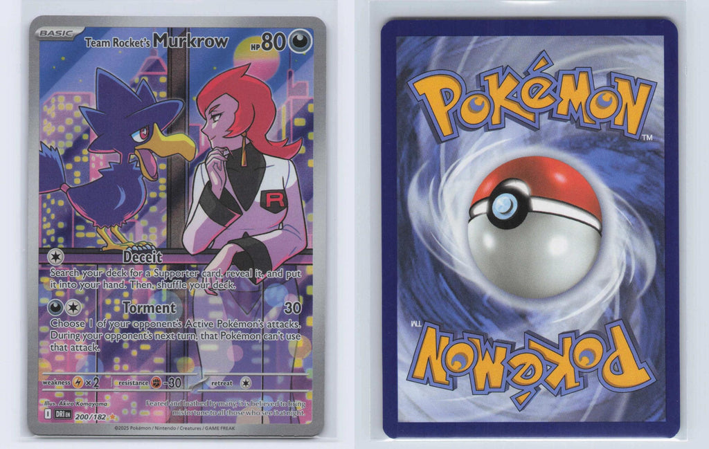 (#200/182) Team Rocket's Murkrow - Holo [Destined Rivals]