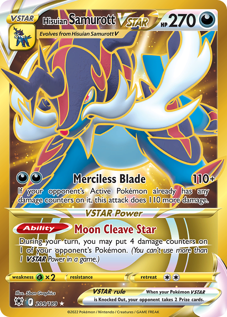 (#209/189) Hisuian Samurott VSTAR - Holo [Astral Radiance]