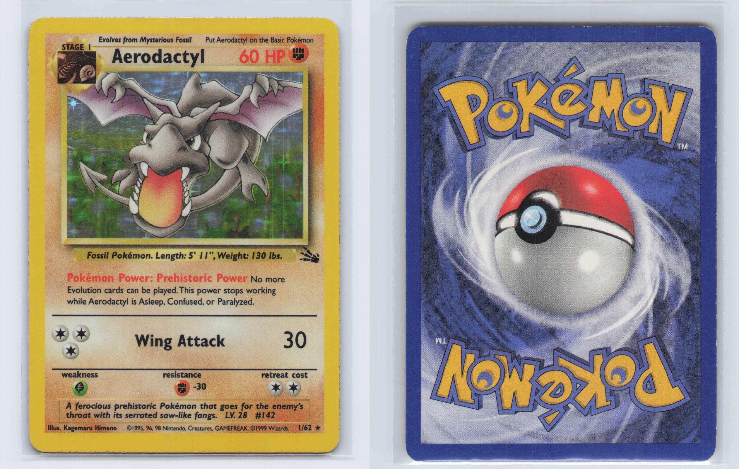 (#1/62) Aerodactyl - Unlimited Holo [Fossil]