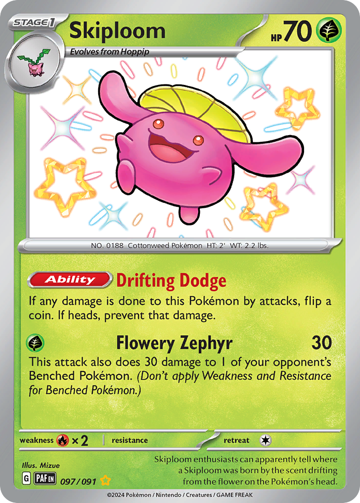 (#097/091) Skiploom - Holo [Paldean Fates]