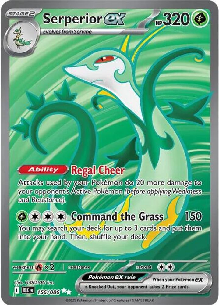 (#156/086) Serperior ex - Holo [Black Bolt]