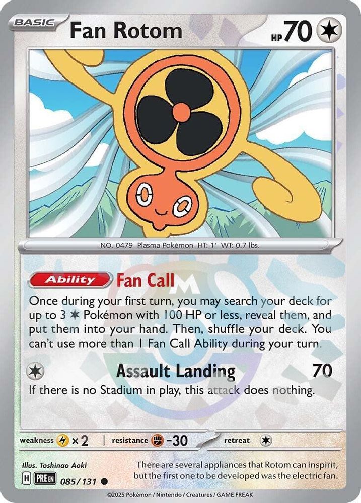 (#085/131) Fan Rotom (Master Ball Pattern) - Holo [Prismatic Evolutions]
