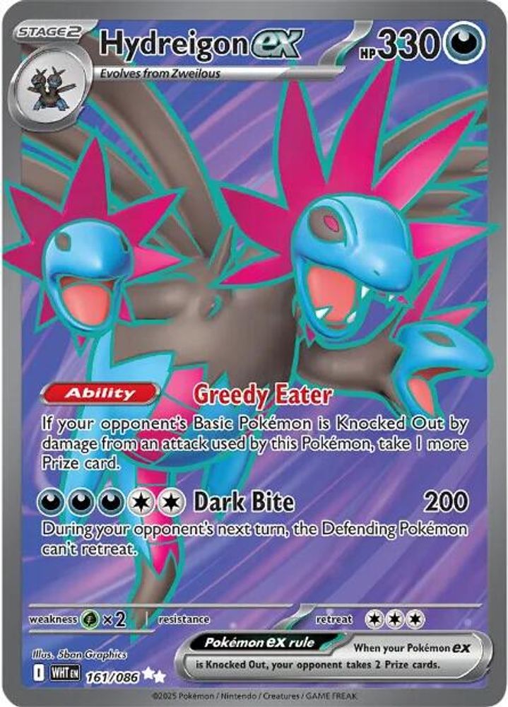 (#161/086) Hydreigon ex - Holo [White Flare]