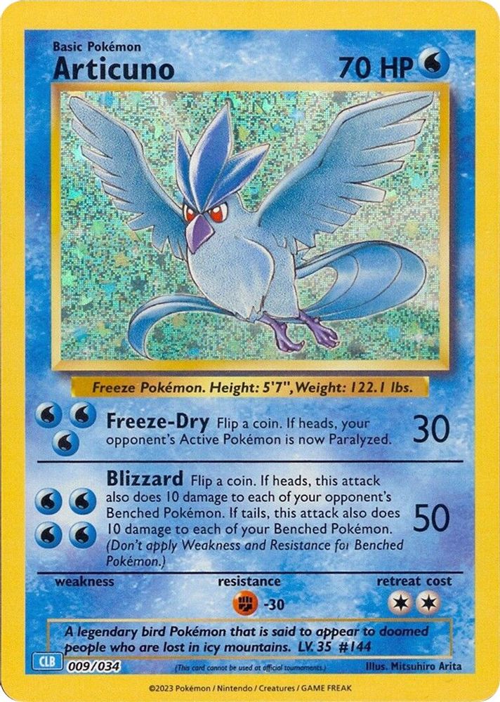 (#009/034) Articuno - Holo [Trading Card Game Classic]