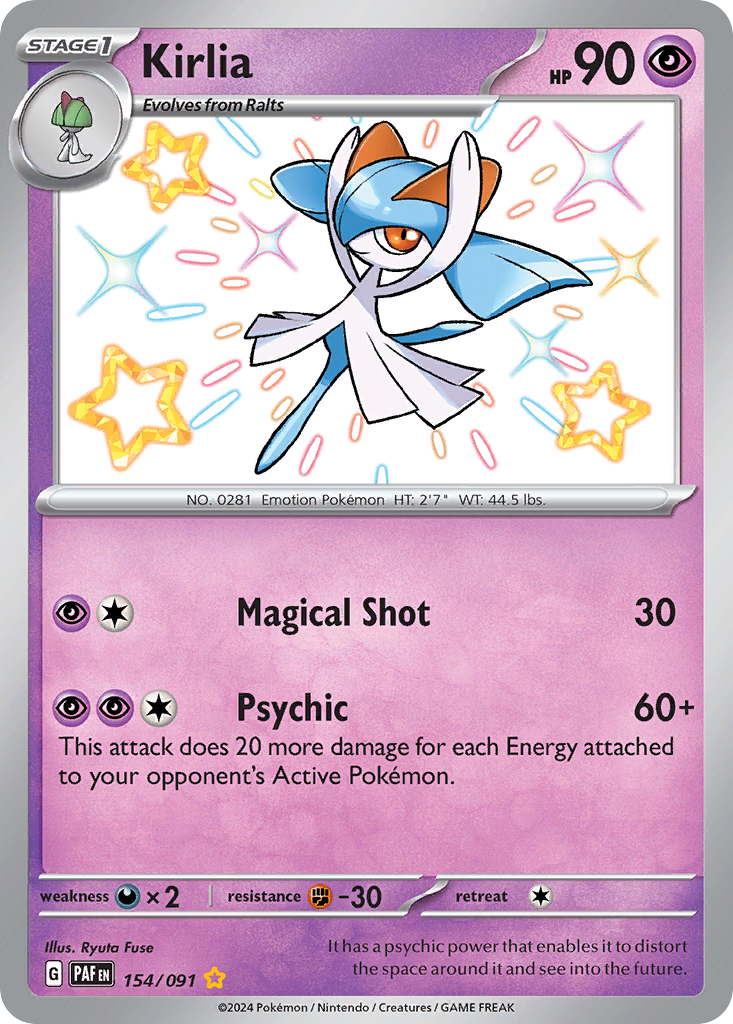 (#154/091) Kirlia - Holo [Paldean Fates]