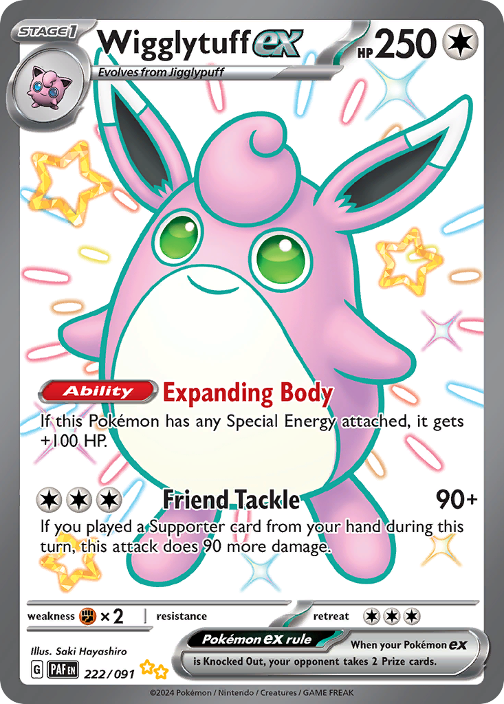 (#222/091) Wigglytuff ex - Holo [Paldean Fates]