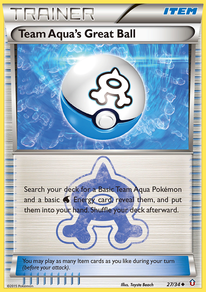 (#27/34) Team Aqua's Great Ball - Reverse Holo [Double Crisis]