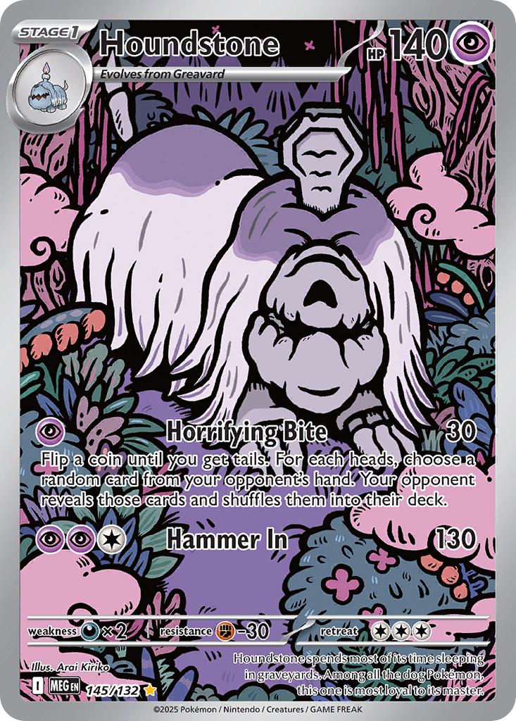 (#145/132) Houndstone - Holo [Mega Evolution]