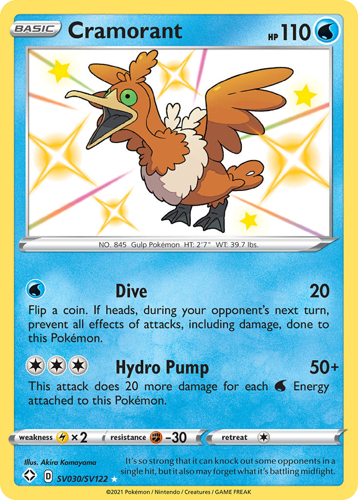 (#SV030/SV122) Cramorant - Holo [Shining Fates Shiny Vault]