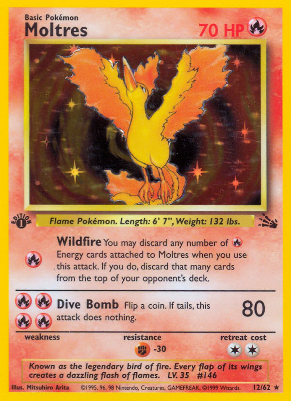 (#12/62) Moltres - Unlimited Holo [Fossil]
