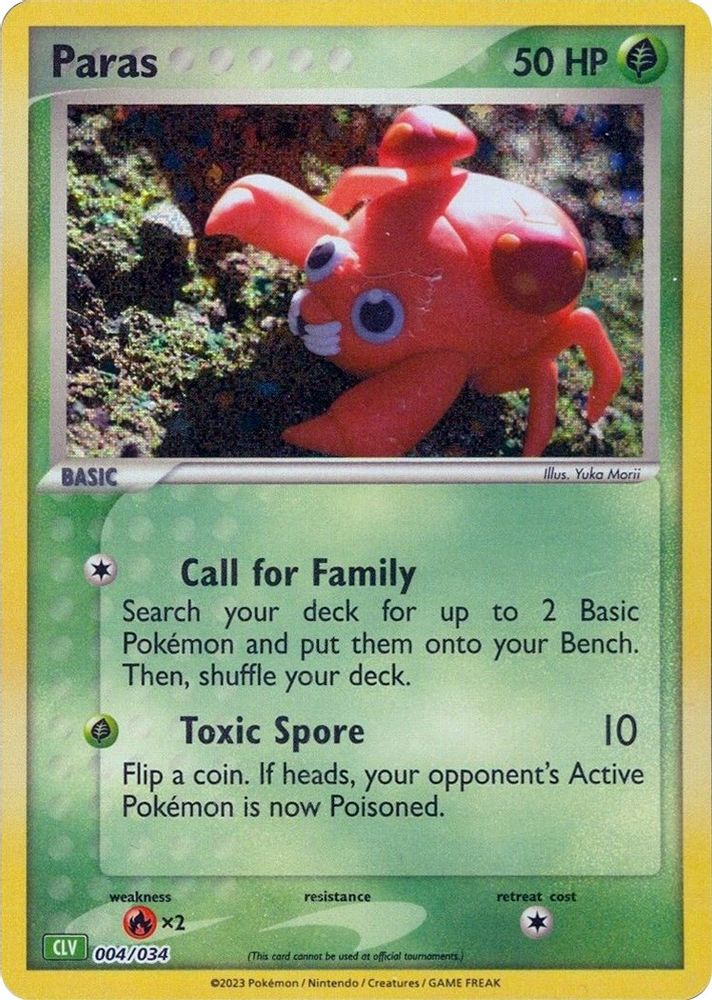 (#004/034) Paras - Holo [Trading Card Game Classic]