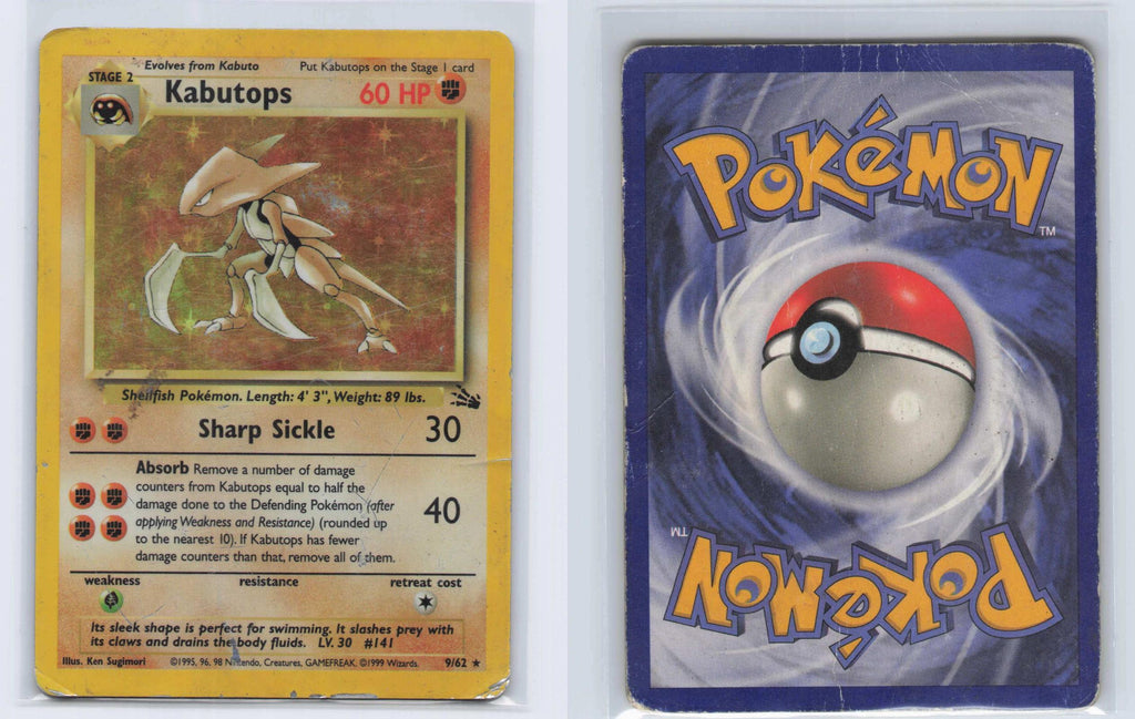 (#9/62) Kabutops - Unlimited Holo [Fossil]