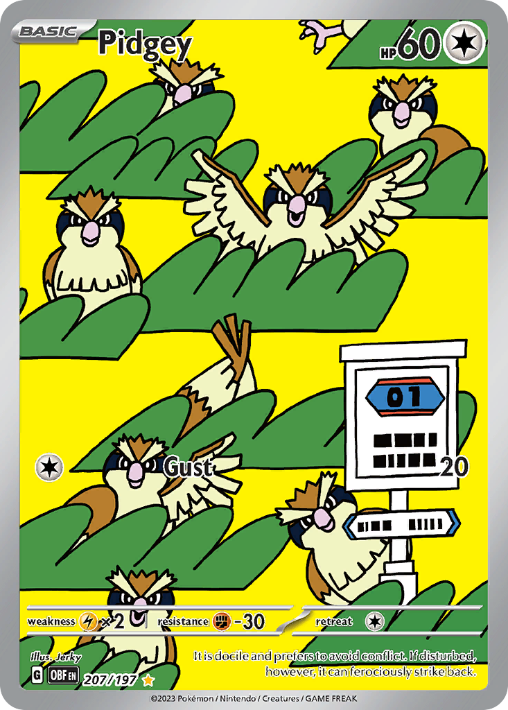 (#207/197) Pidgey - Holo [Obsidian Flames]