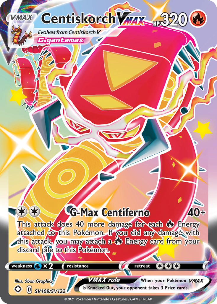 (#SV109/SV122) Centiskorch VMAX - Holo [Shining Fates Shiny Vault]