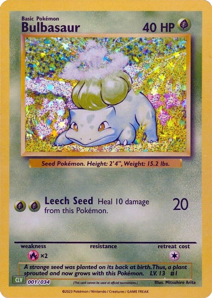 (#001/034) Bulbasaur - Holo [Trading Card Game Classic]