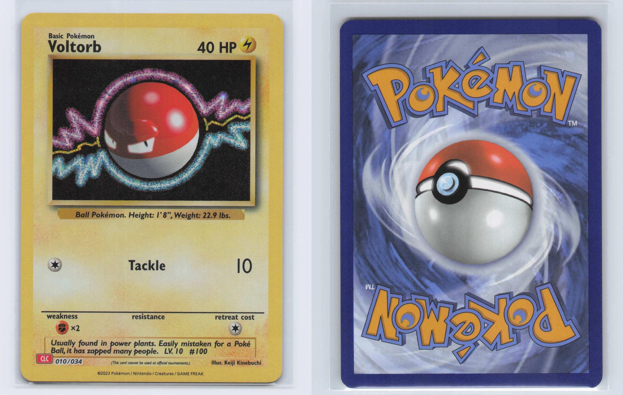 (#010/034) Voltorb - Holo [Trading Card Game Classic]
