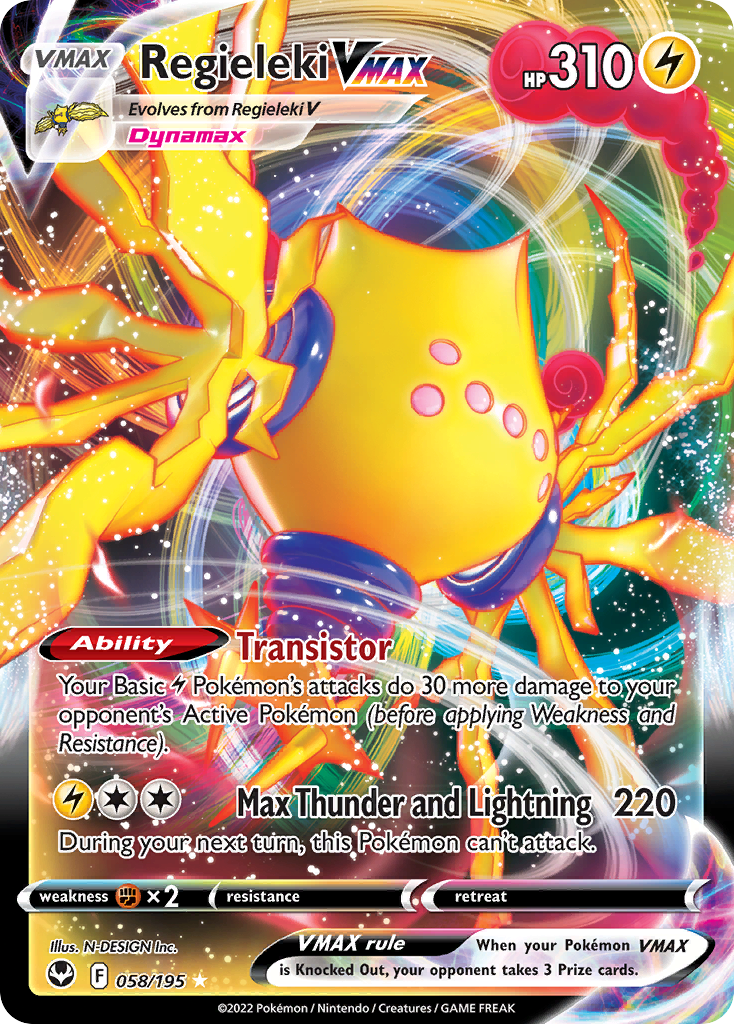 (#058/195) Regieleki VMAX - Holo [Silver Tempest]