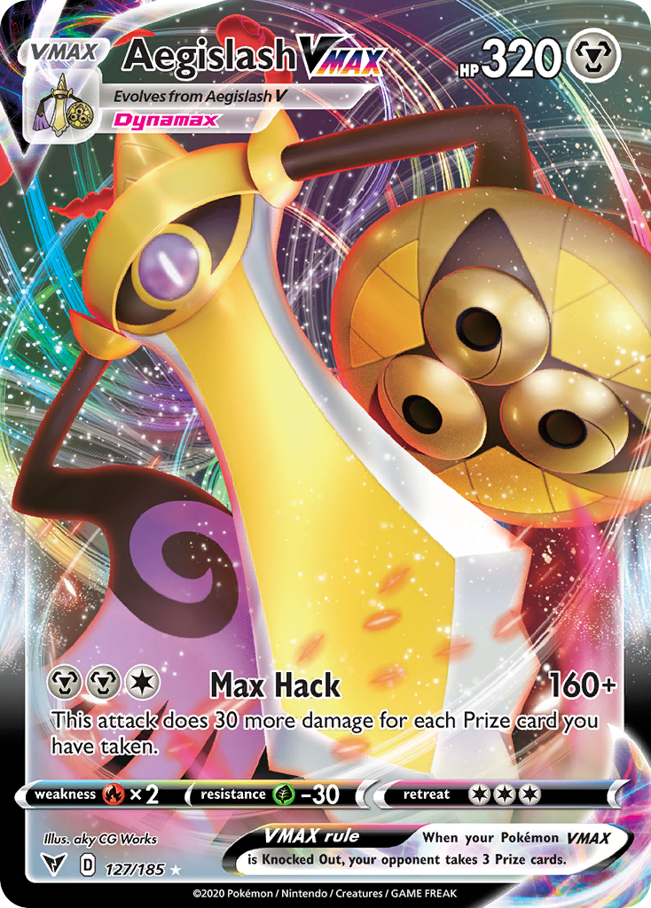 (#127/185) Aegislash VMAX - Holo [Vivid Voltage]