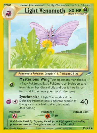 (#53/105) Light Venomoth - Unlimited [Neo Destiny]