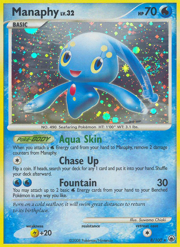 (#8/100) Manaphy - Reverse Holo [Majestic Dawn]