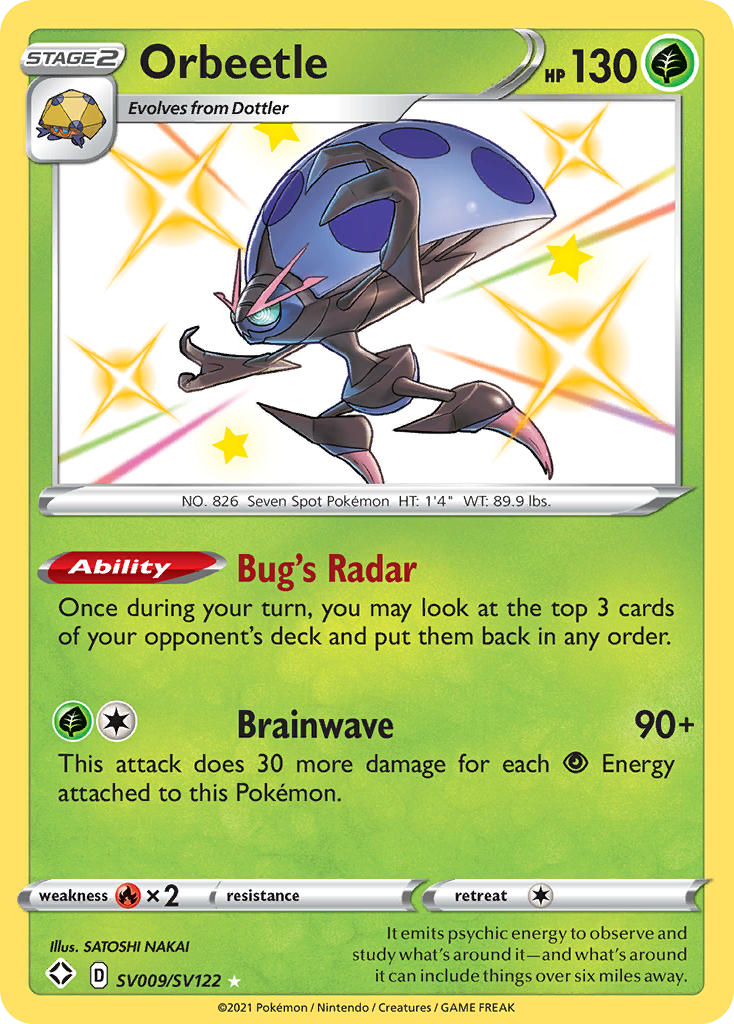 (#SV009/SV122) Orbeetle - Holo [Shining Fates Shiny Vault]