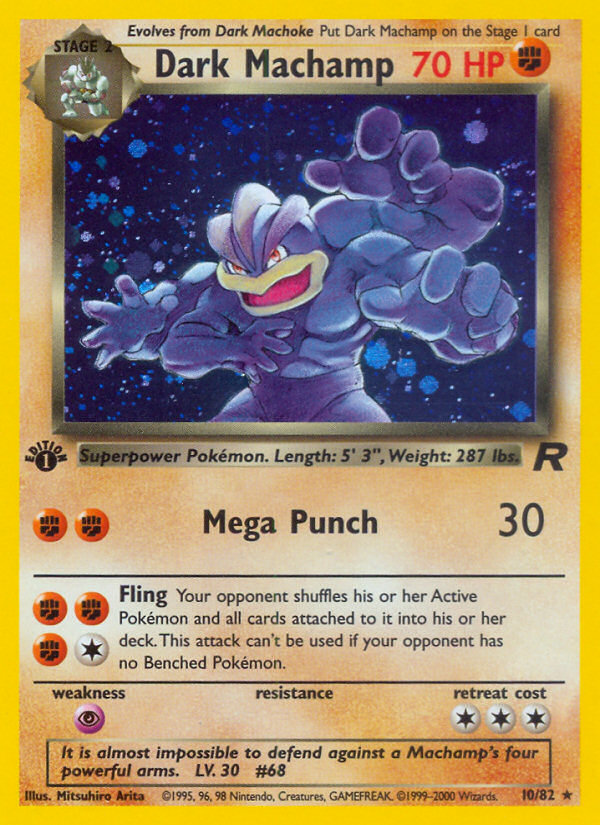 (#10/82) Dark Machamp - Unlimited Holo [Team Rocket]