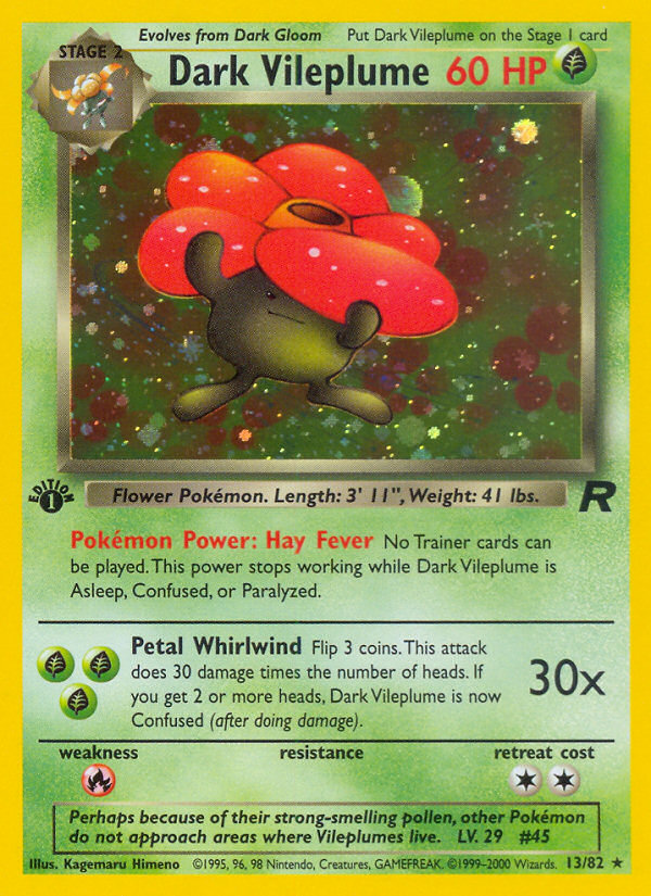 (#13/82) Dark Vileplume - Unlimited Holo [Team Rocket]