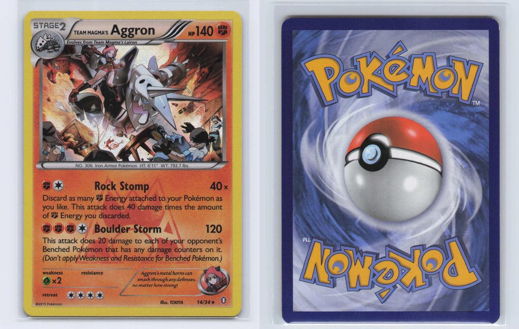(#14/34) Team Magma's Aggron - Holo [Double Crisis]