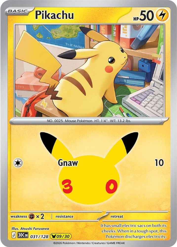(#031/128) Pikachu - Holo [ME: 30th Celebration]