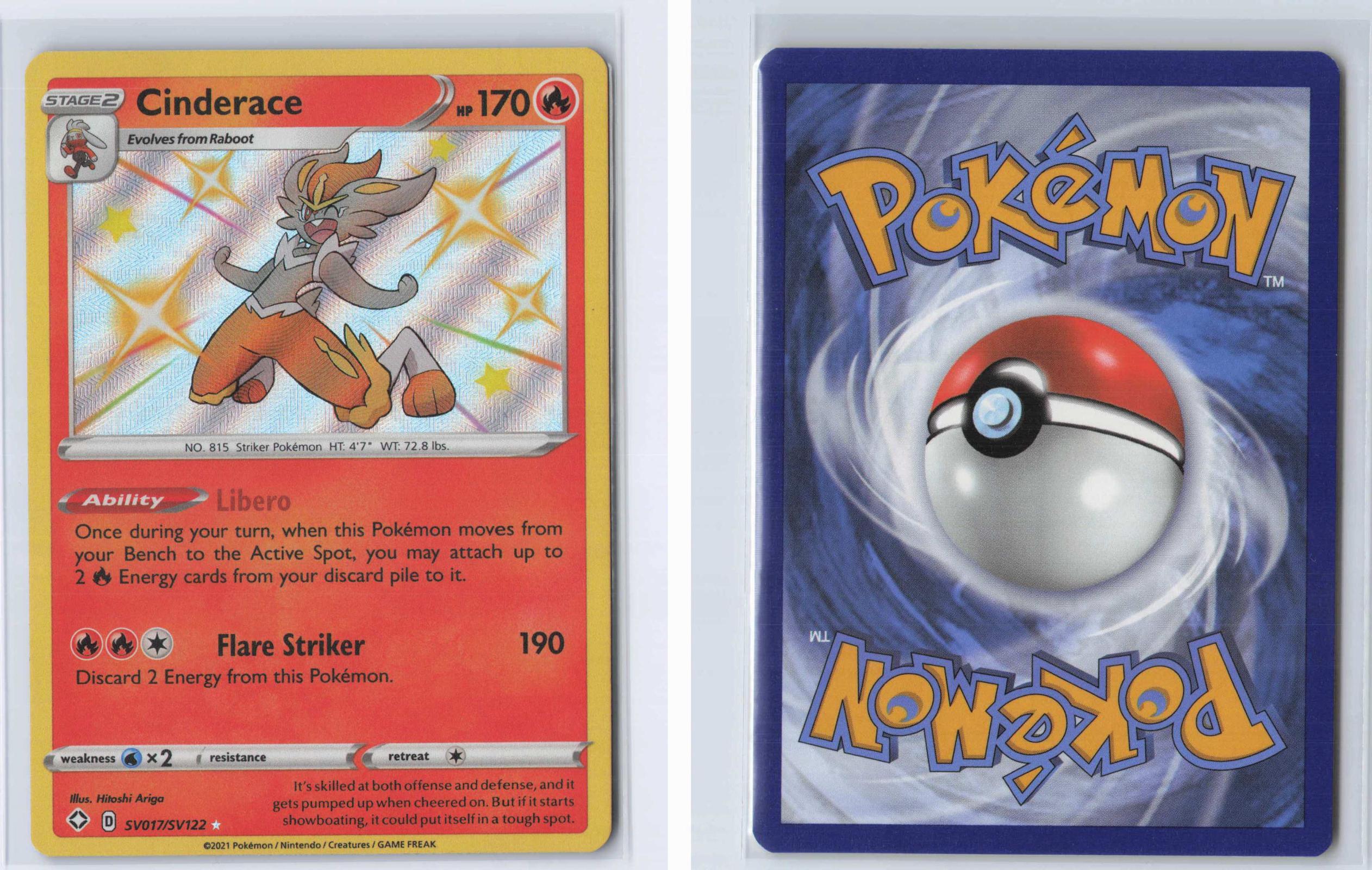 (#SV017/SV122) Cinderace - Holo [Shining Fates Shiny Vault]