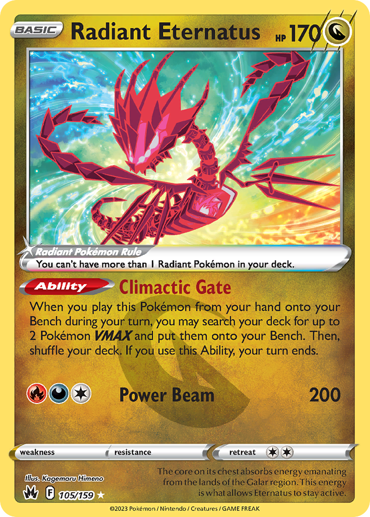 (#105/159) Radiant Eternatus - Holo [Crown Zenith]