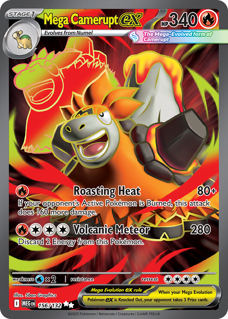 (#156/132) Mega Camerupt ex - Holo [Mega Evolution]