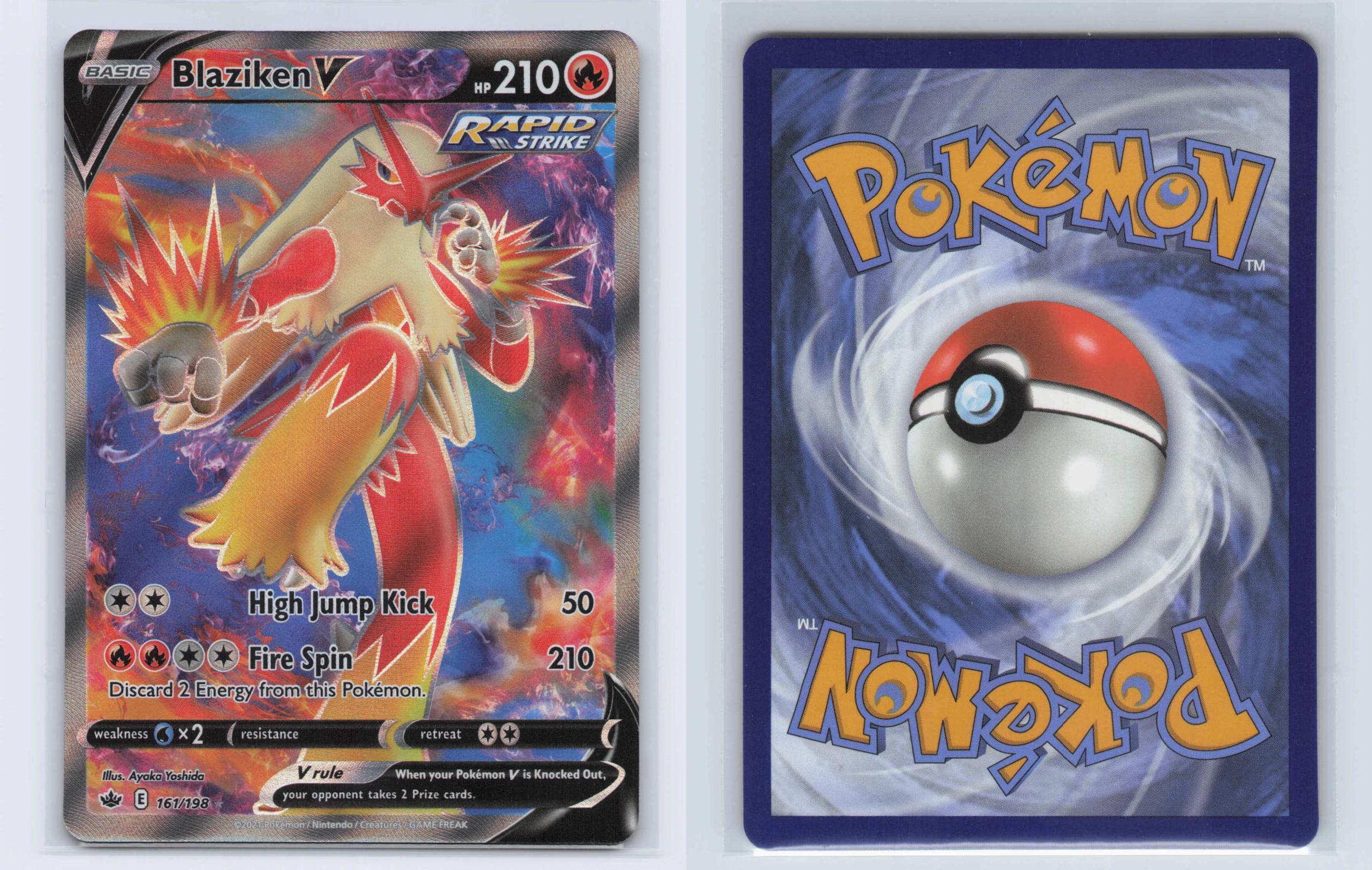 (#161/198) Blaziken V - Holo [Chilling Reign]